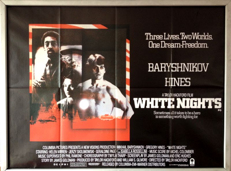 Cinema Poster: WHITE NIGHTS 1986 (V1 Quad) Mikhail Baryshnikov Gregory Hines Cinema Poster: WHITE NIGHTS 1986 (V1 Quad) Mikhail Baryshnikov Gregory Hines