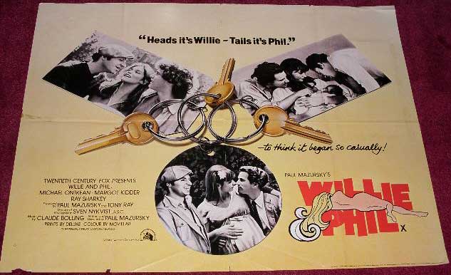 WILLIE AND PHIL: UK Quad Film Poster WILLIE AND PHIL: UK Quad Film Poster