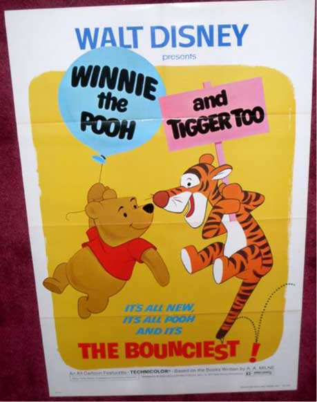 WINNIE THE POOH AND TIGGER TOO: One Sheet Film Poster WINNIE THE POOH AND TIGGER TOO: One Sheet Film Poster