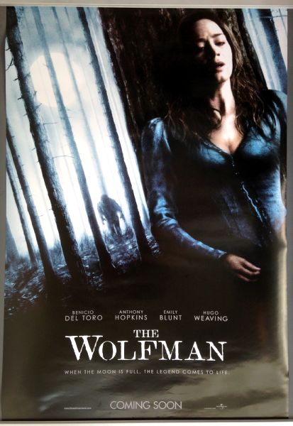 Cinema Poster: WOLFMAN, THE 2010 (Wolf One Sheet) Emily Blunt Anthony Hopkins Cinema Poster: WOLFMAN, THE 2010 (Wolf One Sheet) Emily Blunt Anthony Hopkins