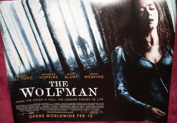 WOLFMAN, THE: V2 UK Quad Film Poster WOLFMAN, THE: V2 UK Quad Film Poster