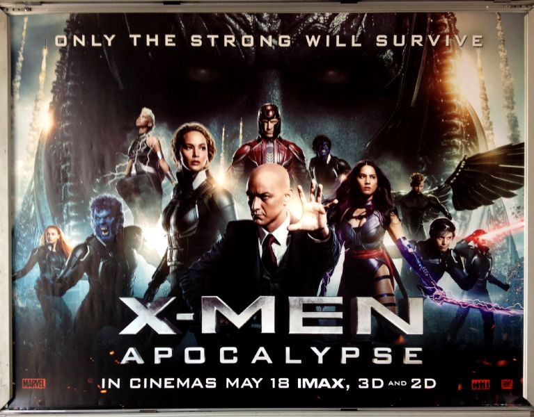 Cinema Poster: X-MEN APOCALYPSE 2016 (Main Quad) Michael Fassbender James McAvoy