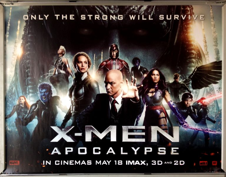 Cinema Poster: X-MEN APOCALYPSE 2016 (Main Quad) Michael Fassbender James McAvoy Cinema Poster: X-MEN APOCALYPSE 2016 (Main Quad) Michael Fassbender James McAvoy