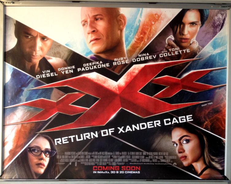 Cinema Poster: XXX RETURN OF XANDER CAGE 2016 (Main Quad) Vin Diesel Donnie Yen Cinema Poster: XXX RETURN OF XANDER CAGE 2016 (Main Quad) Vin Diesel Donnie Yen