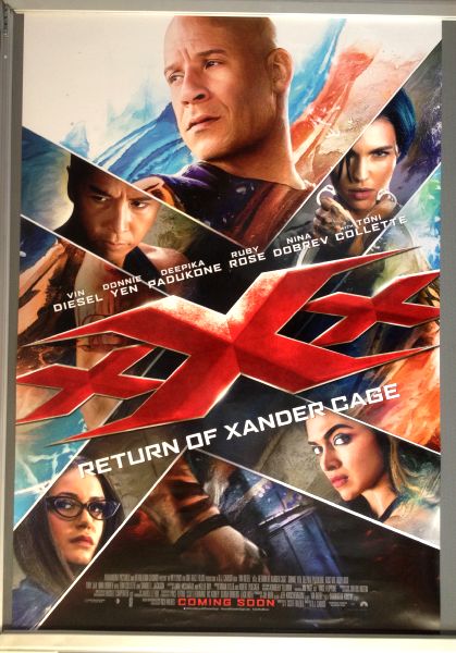 Cinema Poster: XXX RETURN OF XANDER CAGE 2017 (One Sheet) Vin Diesel Donnie Yen Cinema Poster: XXX RETURN OF XANDER CAGE 2017 (One Sheet) Vin Diesel Donnie Yen