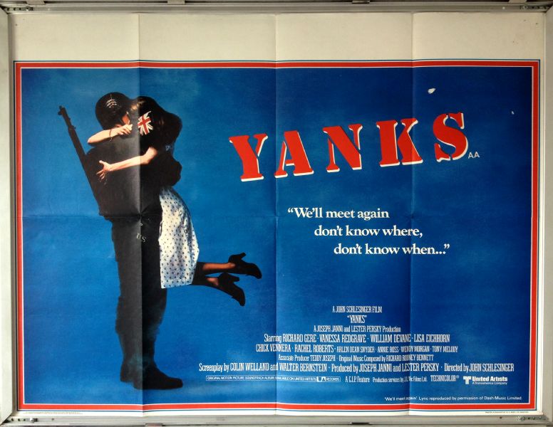 Cinema Poster: YANKS 1979 (Quad) Richard Gere Vanessa Redgrave