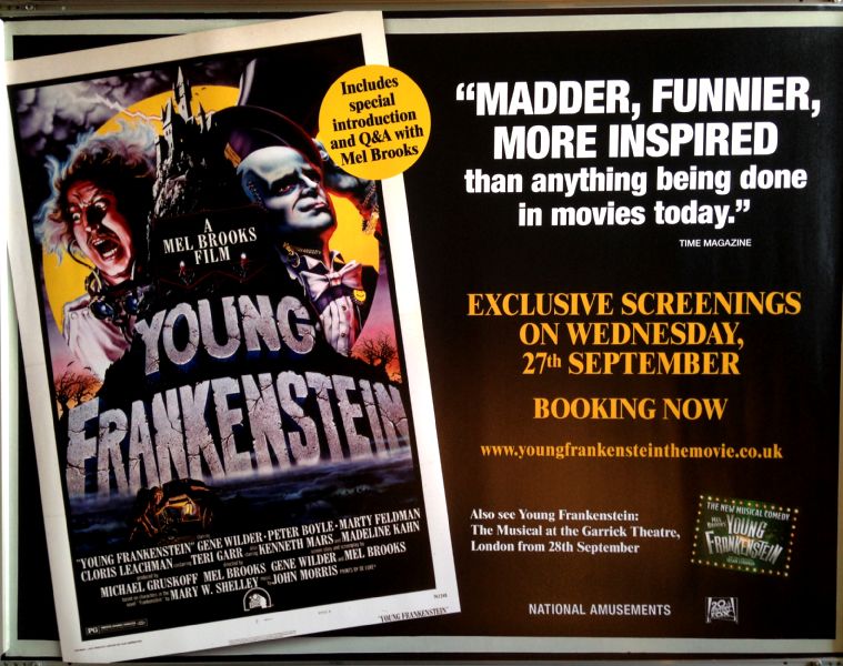 Cinema Poster: YOUNG FRANKENSTEIN 1976 (2017 RR Quad) Gene Wilder Marty Feldman Cinema Poster: YOUNG FRANKENSTEIN 1976 (2017 RR Quad) Gene Wilder Marty Feldman