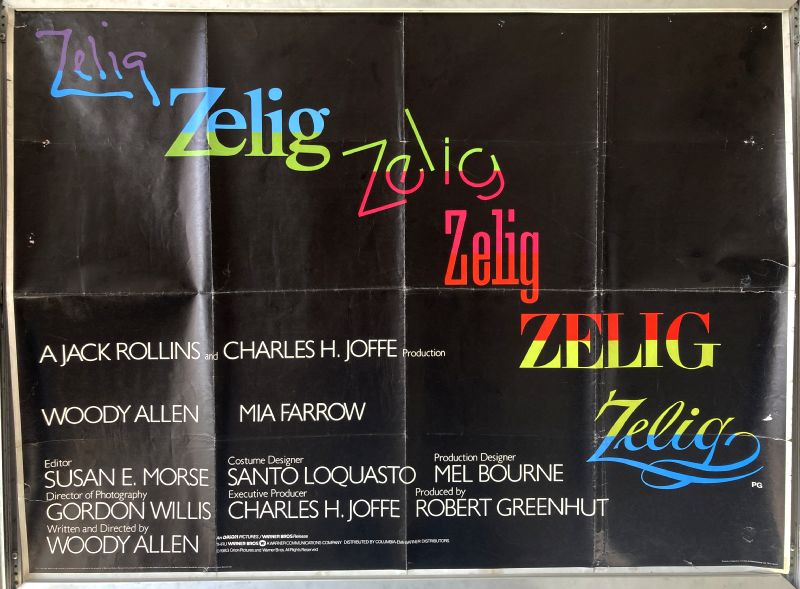 Cinema Poster: ZELIG 1983 (Quad) Woody Allen Mia Farrow