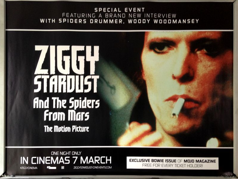 Cinema Poster: ZIGGY STARDUST AND THE SPIDER'S FROM MARS 1973 (2017 RR Quad)