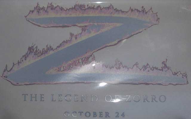 LEGEND OF ZORRO, THE: Cinema Promo Cling LEGEND OF ZORRO, THE: Cinema Promo Cling